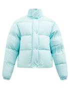Richard Quinn - Logo-embroidered Reversible Down Jacket - Womens - Blue Multi