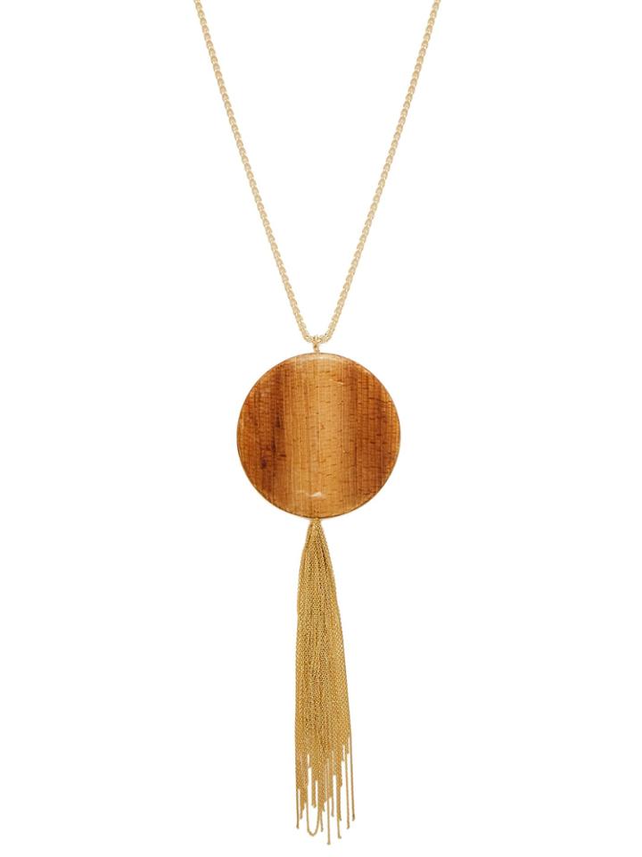 Rosantica By Michela Panero Bamboo Pendant Tasselled Necklace