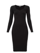 Tom Ford - Sweetheart-neck Ribbed Midi Dress - Womens - Black