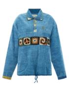 Story Mfg. - Polite Organic-cotton Corduroy Sweatshirt - Womens - Blue Multi