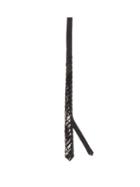 Matchesfashion.com Saint Laurent - Sequin-striped Silk Tie - Womens - Black