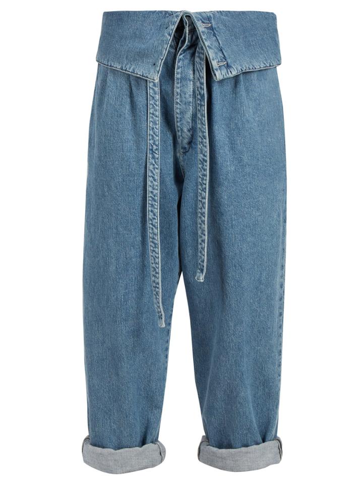 Loewe Fold-over Tie-waist Jeans