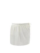Ludovic De Saint Sernin - Lace-up Silk-jersey Mini Skirt - Womens - White