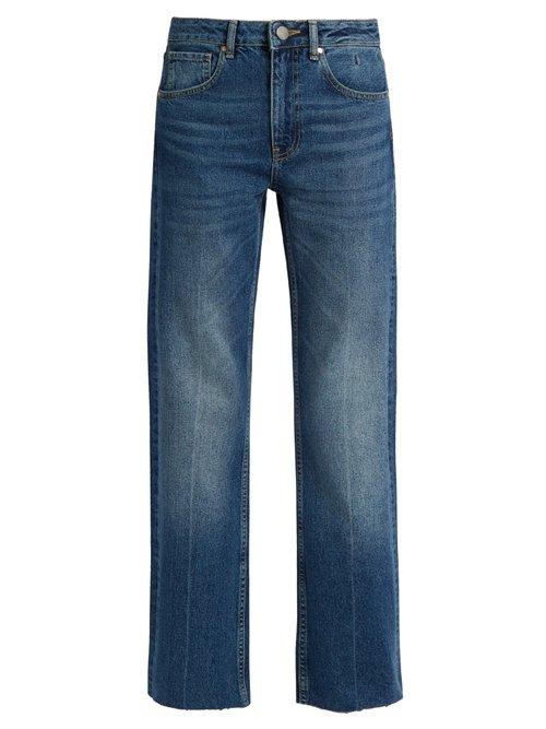 Matchesfashion.com Raey - Press Straight Leg Jeans - Womens - Dark Blue
