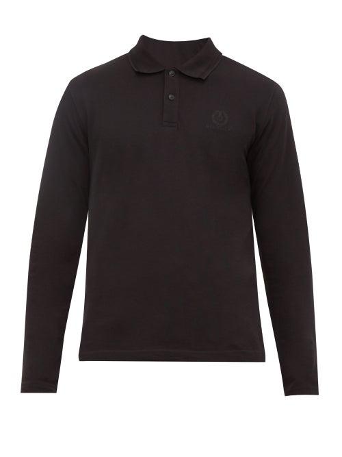 Matchesfashion.com Belstaff - Logo Embroidered Cotton Piqu Polo Shirt - Mens - Black