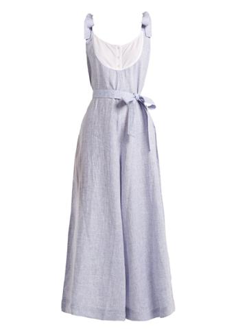Wiggy Kit Bib-front Linen Jumpsuit