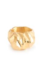 Matchesfashion.com All Blues - Rauk Tall Carved 18kt Gold Vermeil Ring - Mens - Gold