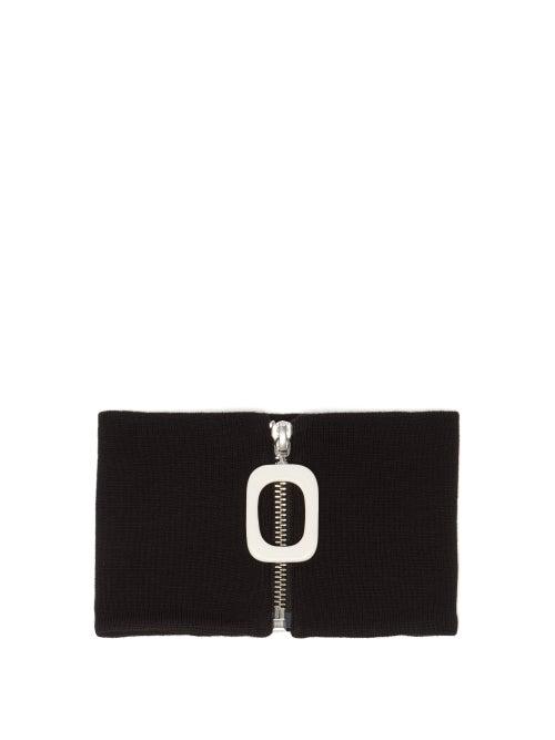 Jw Anderson - Zipped Wool Snood - Mens - Black