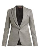 Matchesfashion.com Summa - Sequin Trimmed Wool Blend Blazer - Womens - Grey