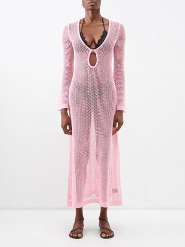 Dodo Bar Or - Etta Crochet-knit Dress - Womens - Pink Silver