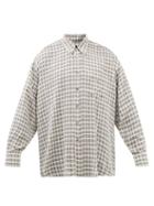 Our Legacy - Borrowed Bd Checked Cotton-blend Shirt - Mens - Dark Grey