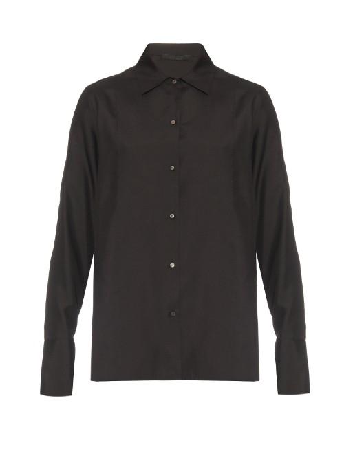 The Row Marfa Silk-poplin Blouse