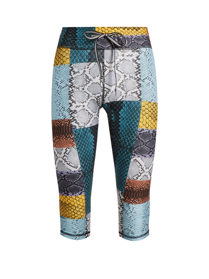 The Upside Patched Python-print Performance Leggings