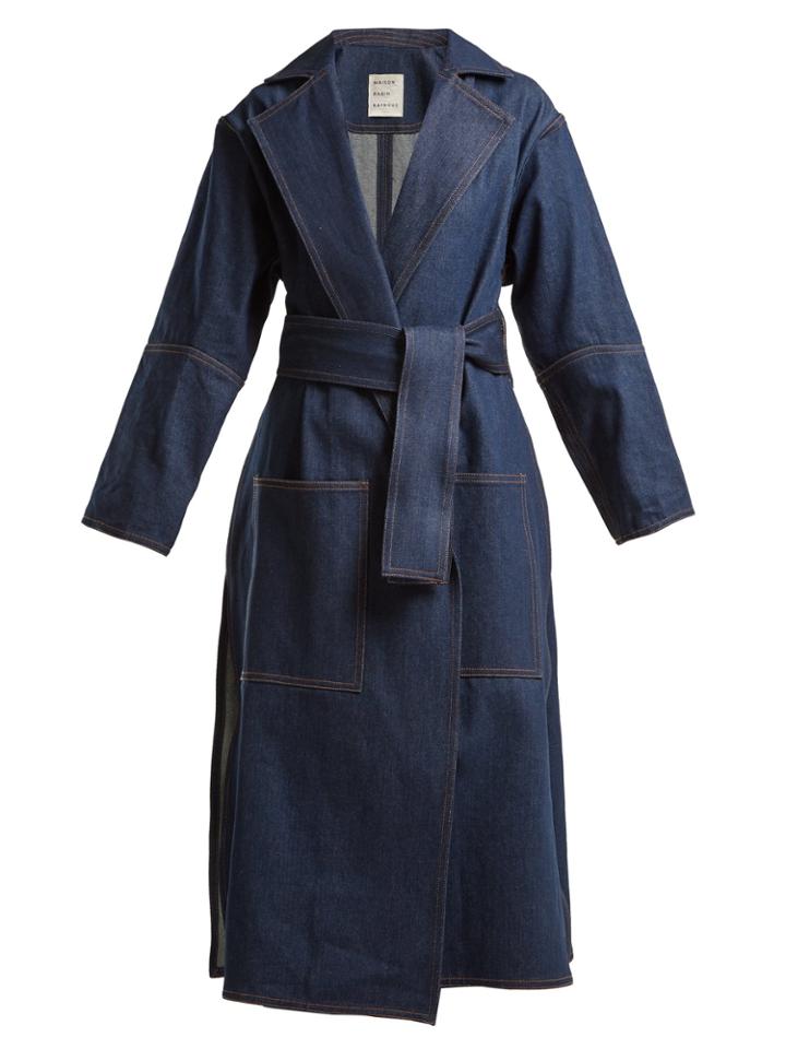 Maison Rabih Kayrouz Notch-lapel Denim Coat