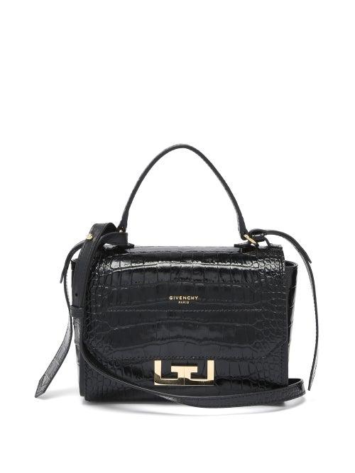 Matchesfashion.com Givenchy - Eden Mini Crocodile-effect Leather Bag - Womens - Black