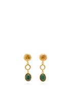 Matchesfashion.com Sylvia Toledano - Lee Malachite Clip Earrings - Womens - Green