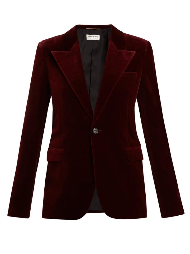Saint Laurent Single-breasted Velvet Blazer