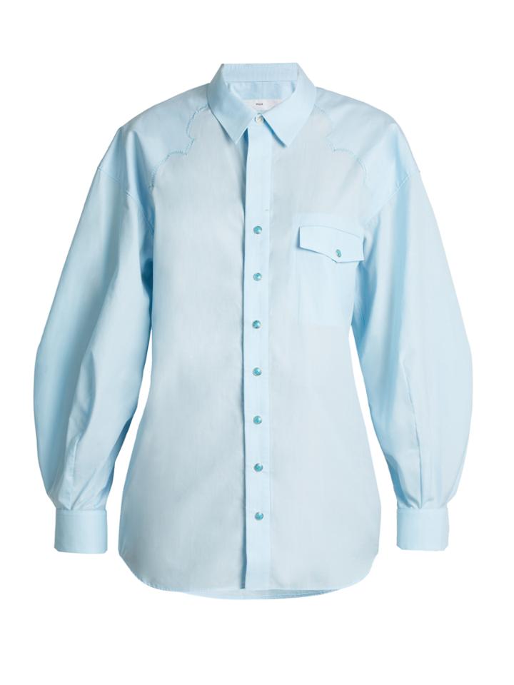 Toga Balloon-sleeved Cotton Shirt