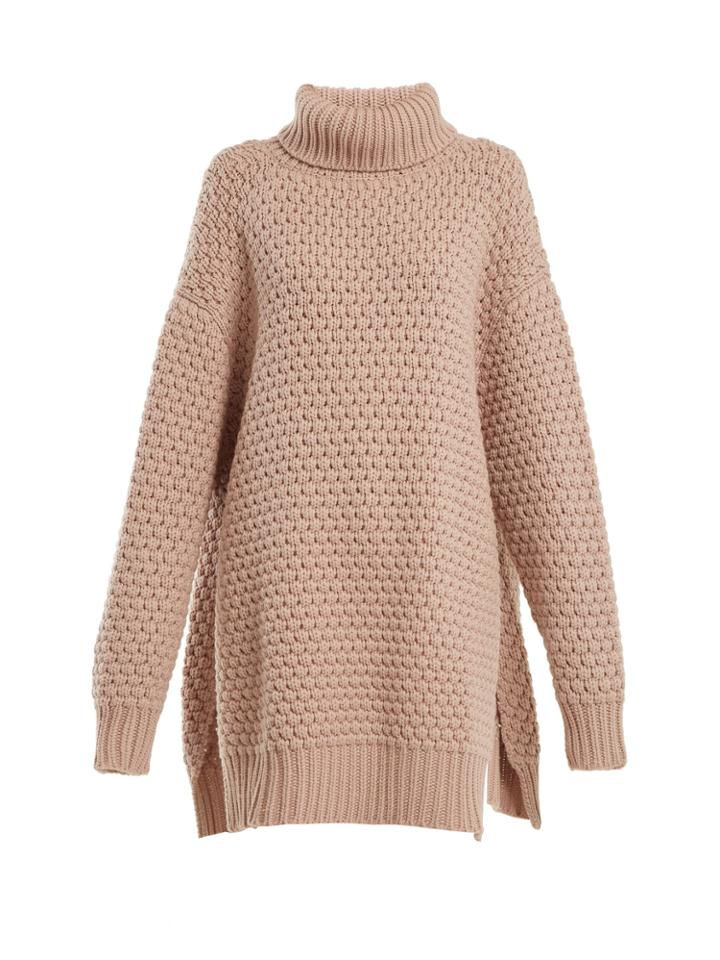 Raey Split-side Roll-neck Bubble-knit Cashmere Sweater
