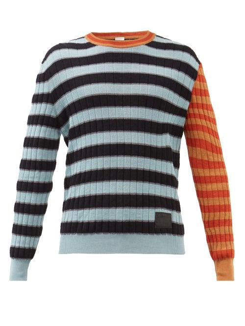 Paul Smith - Multi-stripe Ribbed Cotton-blend Sweater - Mens - Multi