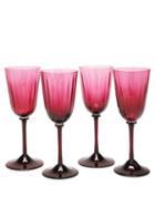 Matchesfashion.com La Doublej - X Salviati Set Of Four Murano Wine Glasses - Womens - Pink