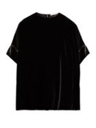Matchesfashion.com Christopher Kane - Beaded Velvet Top - Womens - Black