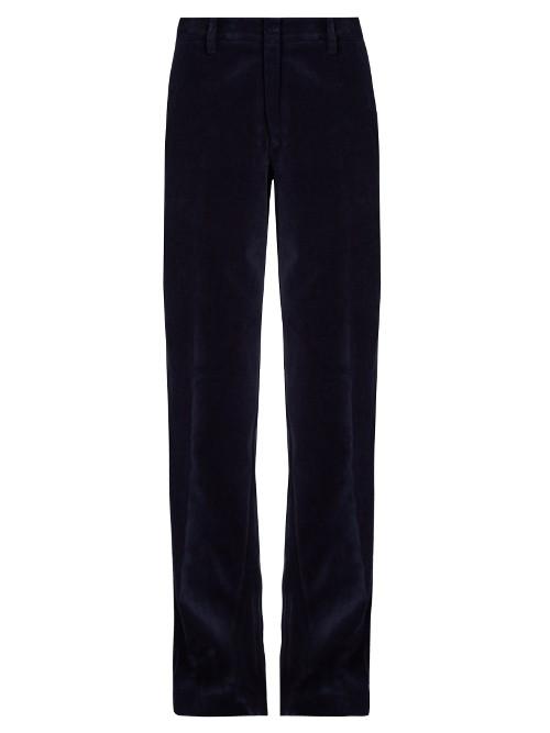 Stella Jean Ascoltare Wide-leg Velvet Trousers