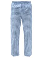Matchesfashion.com Derek Rose - Ledbury Geometric-print Cotton Pyjama Trousers - Mens - Blue Multi