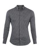 Giorgio Armani Point-collar Speckle-print Cotton Shirt