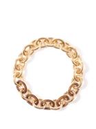 Matchesfashion.com Jil Sander - Eclipse Wood-insert Chain-link Choker - Womens - Brown Gold