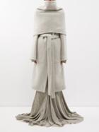 Rick Owens - Dagger Layered Wool-blend Coat - Womens - Cream
