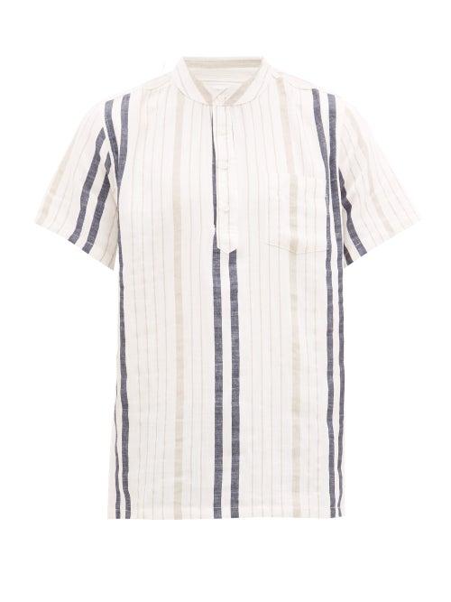 Matchesfashion.com Onia - Anthony Striped Henley Shirt - Mens - Multi