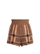 Cecilie Copenhagen Scarf-jacquard Cotton Shorts