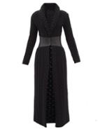 Gabriela Hearst - Cecelia Leather Waist-belt Cardigan - Womens - Black