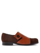 Stefan Cooke - Double-button Suede And Leather Loafers - Mens - Brown