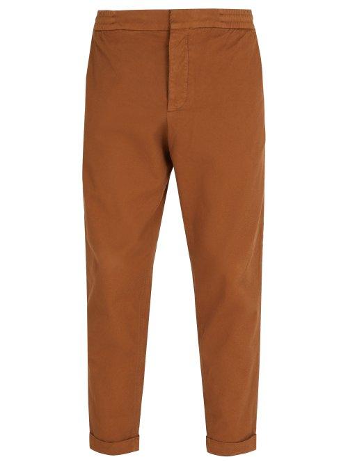 Matchesfashion.com Barena Venezia - Mid Rise Cotton Blend Trousers - Mens - Light Brown