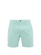 Matchesfashion.com Onia - Calder Pinstriped Seersucker Swim Shorts - Mens - Green