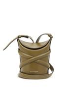 Alexander Mcqueen - The Curve Small Leather Bucket Bag - Womens - Khaki