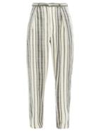 Matchesfashion.com Marrakshi Life - Striped Straight-leg Cotton-canvas Trousers - Mens - Cream Multi