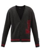 Ksubi - Royalty Logo-embroidered Wool-blend Cardigan - Mens - Black
