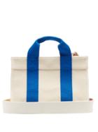 Matchesfashion.com Rue De Verneuil - Lego Mini Leather-trimmed Canvas Tote Bag - Womens - Blue Multi