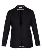 Matchesfashion.com Oliver Spencer - Brookes Single Breasted Wool Blazer - Mens - Navy