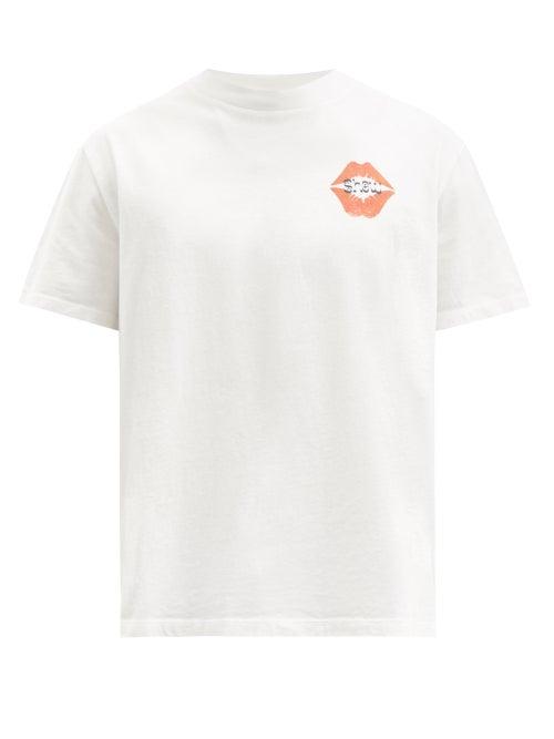 Matchesfashion.com Our Legacy - Box Show Kiss-print Cotton-jersey T-shirt - Mens - White