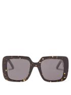 Dior - Wildior Square Acetate Sunglasses - Womens - Black Brown Multi
