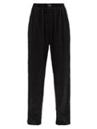 Matchesfashion.com Balenciaga - Latin-devor Satin Wide-leg Trousers - Womens - Black Print