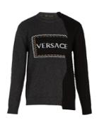Versace Logo-intarsia Wool-blend Sweater