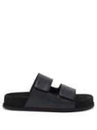 Ladies Shoes Neous - Dombai Suede-lined Leather Slides - Womens - Navy