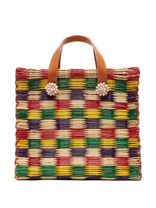 Matchesfashion.com Heimat Atlantica - Tom Tom Reed And Leather Tote Bag - Womens - Multi