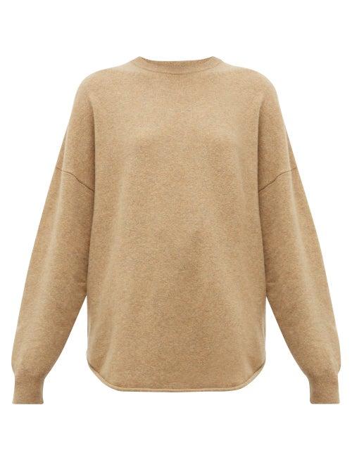 Matchesfashion.com Extreme Cashmere - No. 53 Crew Hop Cashmere Blend Sweater - Womens - Camel