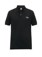 Paul Smith - Paint Splatter Cotton-jersey Polo Shirt - Mens - Black